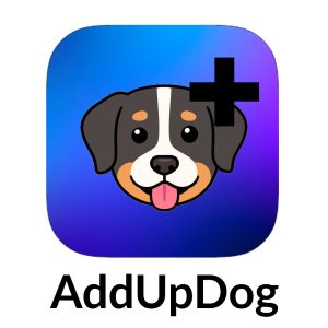 Icon of the AppUpDog app, featuring a puppy face and plus sign