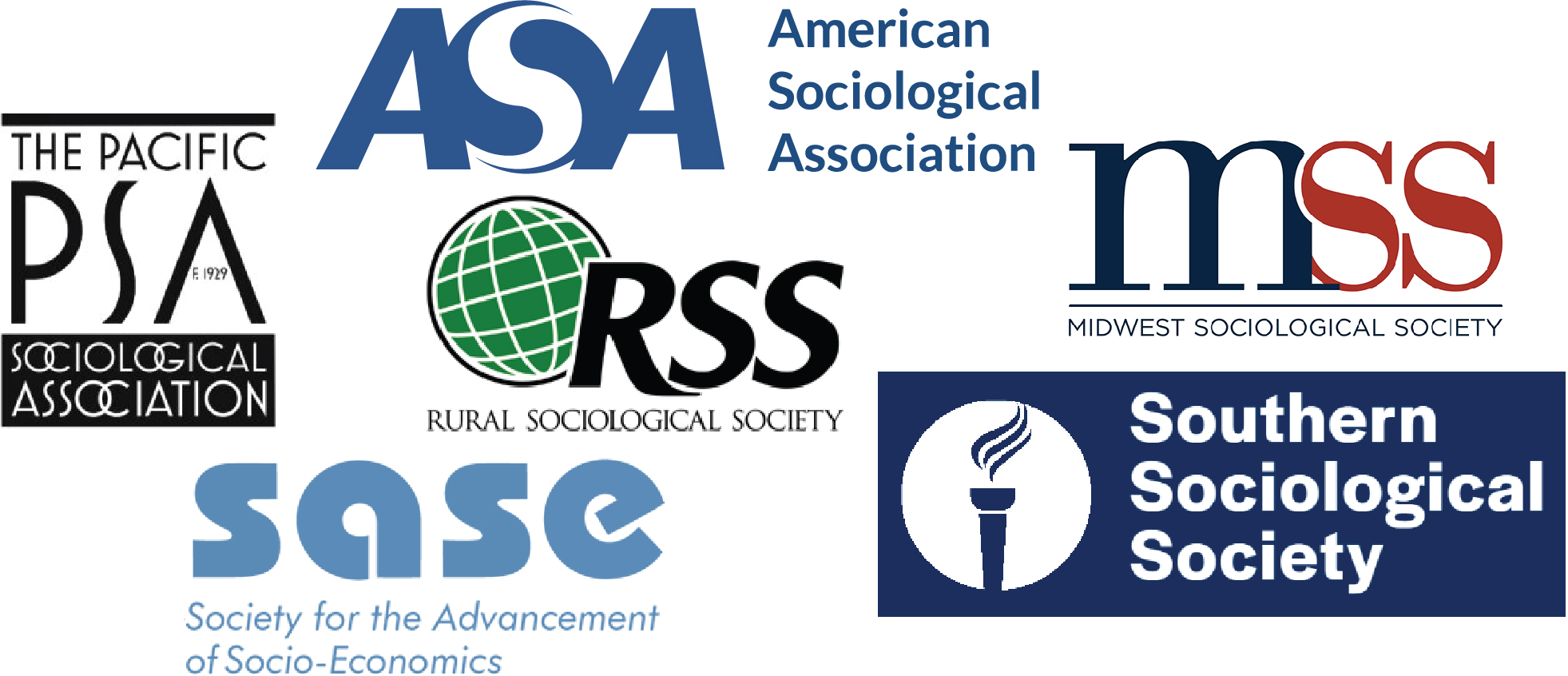 Collage of logos of the professional associations described in the next paragraph.