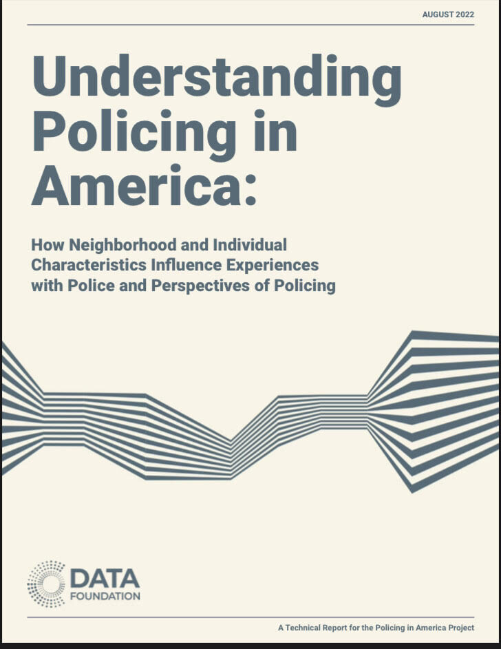 Cover page of the technical report “Understanding Policing in America.”