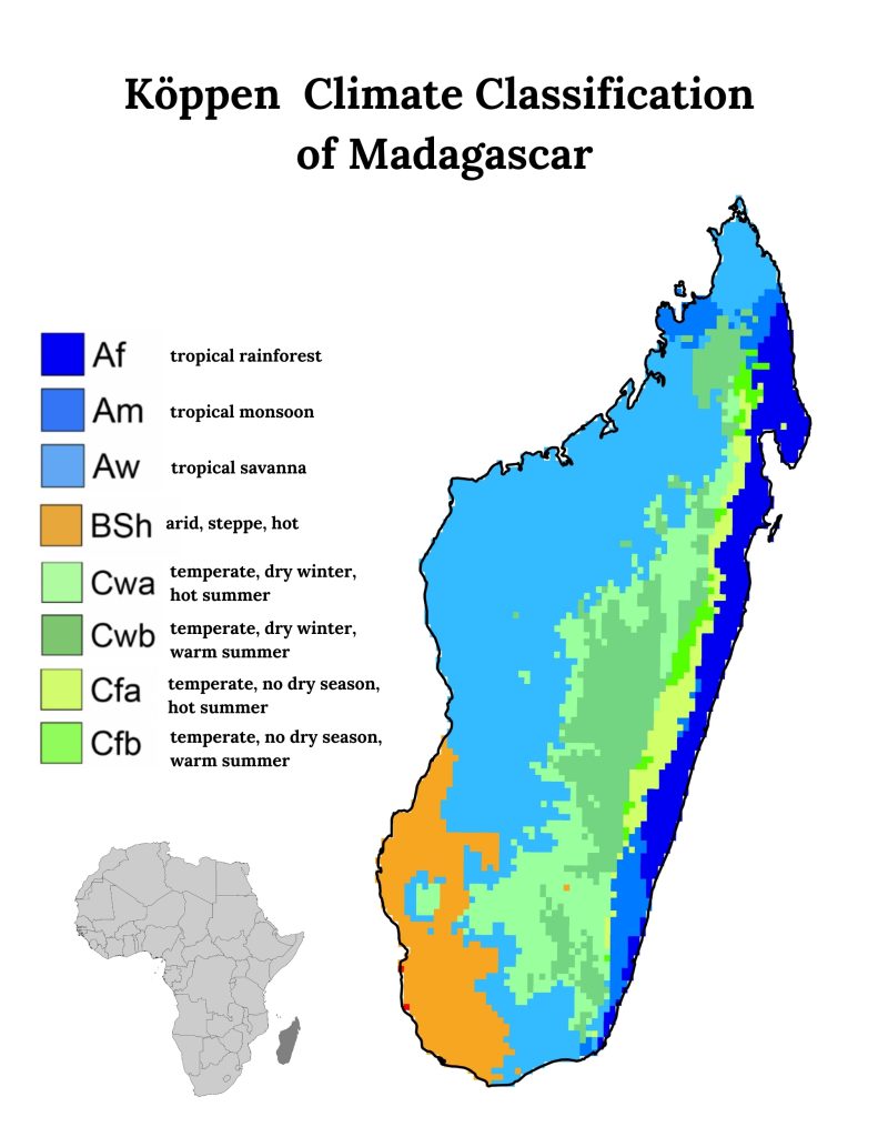 Koppen Classification Map of Madagascar