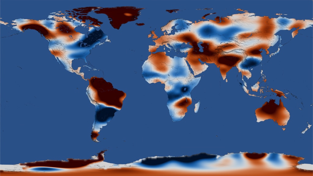 Fifteen years of satellite data show changes in freshwater around the world