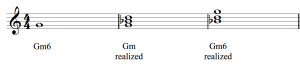 A Gm6 triad is realized in three steps.