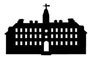 Decorative silhouette of Wren building