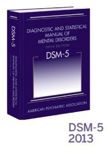 Image of a blue book: DSM-5.