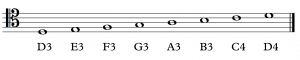ASPN labels have been added to notes in the tenor clef.