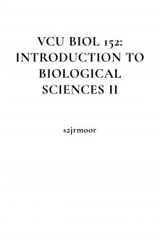 VCU BIOL 152: Introduction to Biological Sciences II book cover