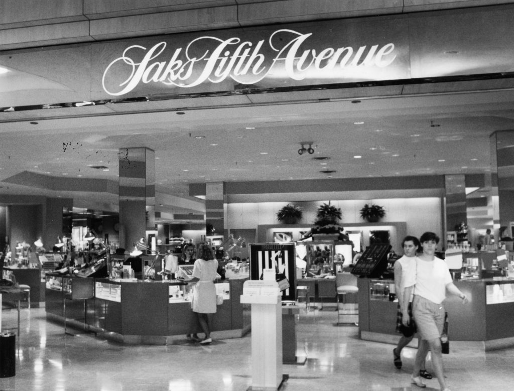 Press photo showing a Saks Fifth Avenue store