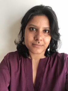Headshot for Anindita Majumdar, self-described audio in podcast